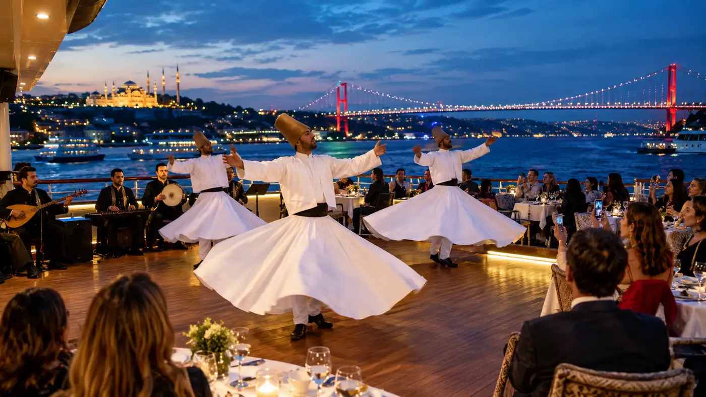 Istanbul Bosphorus Dinner Cruise with Turkish Night Show