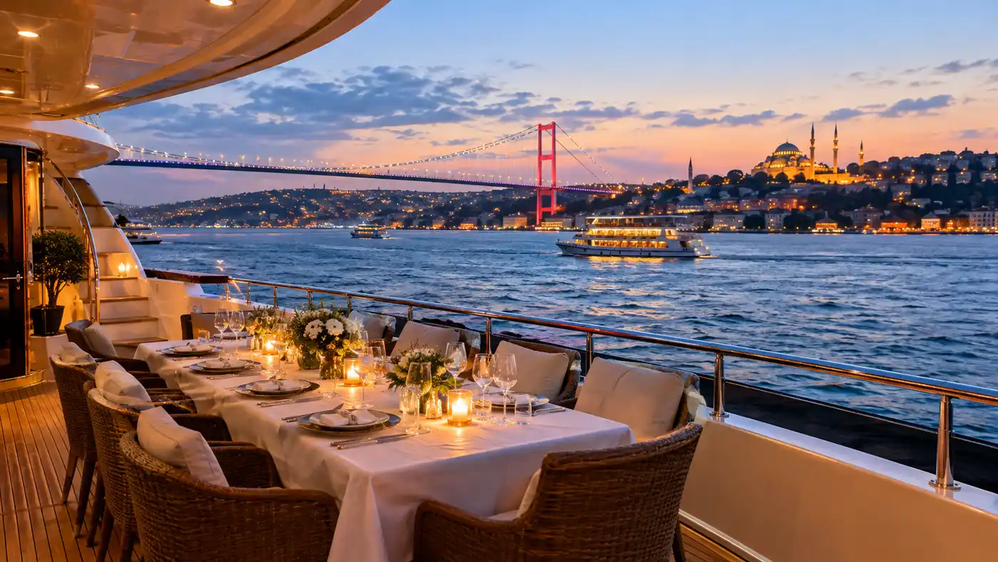 Private Bosphorus Dinner Cruise and Luxury Yacht Charter
